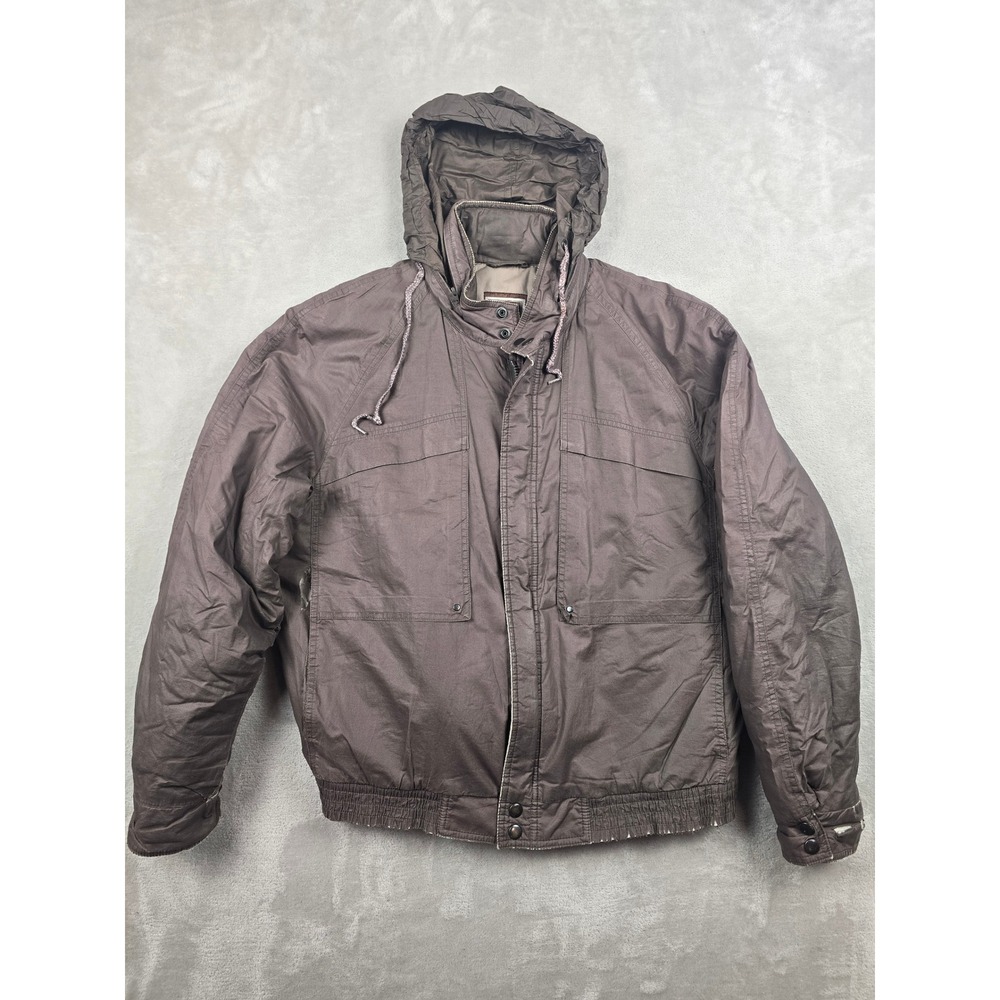 Vintage Christian Dior Monsieur Sport Jacket Mens 40R Brown Hooded Distressed